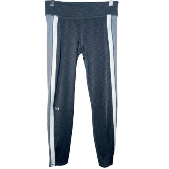 Under Armour Medium Legging Coldgear Grey Compression Workout Pant Gym High Rise - Picture 1 of 9